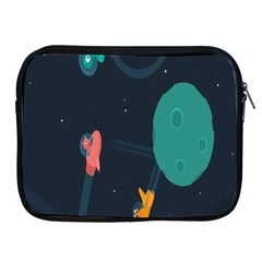 Space Illustration Irrational Race Galaxy Planet Blue Sky Star Ufo Apple Ipad 2/3/4 Zipper Cases by Alisyart