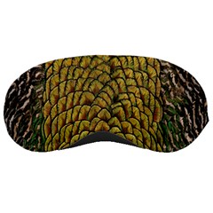 Peacock Bird Feather Gold Blue Brown Sleeping Masks