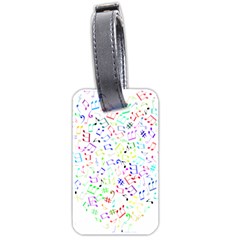 Prismatic Musical Heart Love Notes Rainbow Luggage Tags (two Sides)