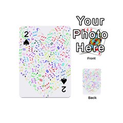 Prismatic Musical Heart Love Notes Rainbow Playing Cards 54 (mini) 