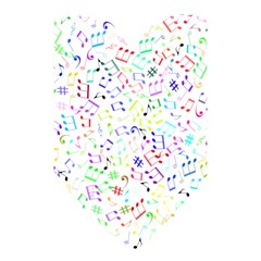 Prismatic Musical Heart Love Notes Rainbow Shower Curtain 48  X 72  (small) 