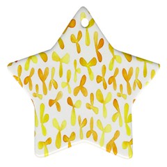 Springtime Yellow Helicopter Ornament (star)