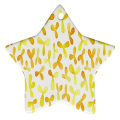 Springtime Yellow Helicopter Star Ornament (two Sides)