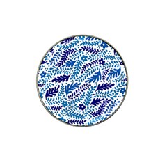 Spring Flower Leaf Blue Hat Clip Ball Marker (10 Pack)