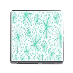 Spring Floral Green Flower Memory Card Reader (square)