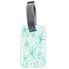 Spring Floral Green Flower Luggage Tags (one Side) 