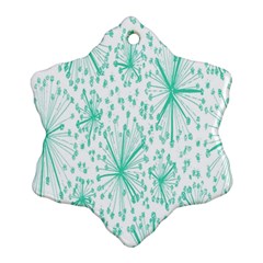 Spring Floral Green Flower Ornament (snowflake)