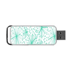 Spring Floral Green Flower Portable Usb Flash (one Side)