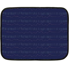 Summers Night Wave Chevron Blue Double Sided Fleece Blanket (mini) 