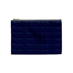 Summers Night Wave Chevron Blue Cosmetic Bag (medium)  by Alisyart