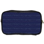 Summers Night Wave Chevron Blue Toiletries Bags 2-Side Front