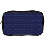 Summers Night Wave Chevron Blue Toiletries Bags 2-Side Back