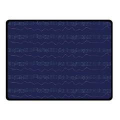 Summers Night Wave Chevron Blue Fleece Blanket (small)