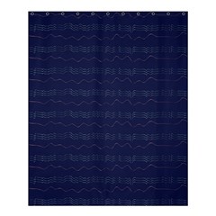 Summers Night Wave Chevron Blue Shower Curtain 60  X 72  (medium) 