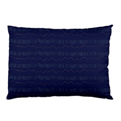 Summers Night Wave Chevron Blue Pillow Case (two Sides)