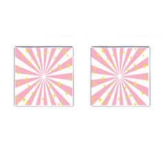 Star Pink Hole Hurak Cufflinks (square) by Alisyart