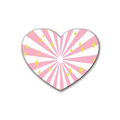 Star Pink Hole Hurak Heart Coaster (4 Pack) 