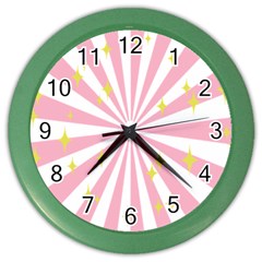 Star Pink Hole Hurak Color Wall Clocks by Alisyart