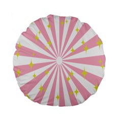 Star Pink Hole Hurak Standard 15  Premium Flano Round Cushions