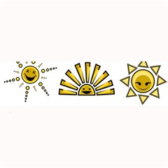 Sun Expression Smile Face Yellow Large Bar Mats by Alisyart