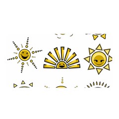 Sun Expression Smile Face Yellow Satin Wrap by Alisyart