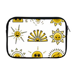 Sun Expression Smile Face Yellow Apple Macbook Pro 17  Zipper Case by Alisyart