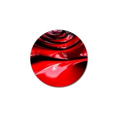 Red Fractal Mathematics Abstract Golf Ball Marker by Amaryn4rt