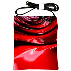 Red Fractal Mathematics Abstract Shoulder Sling Bags by Amaryn4rt