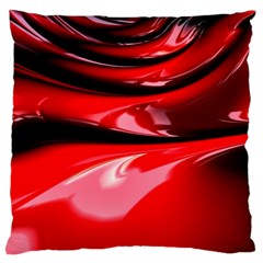 Red Fractal Mathematics Abstract Large Cushion Case (one Side) by Amaryn4rt