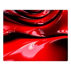 Red Fractal Mathematics Abstract Double Sided Flano Blanket (large) 