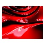 Red Fractal Mathematics Abstract Double Sided Flano Blanket (Large)  80 x60  Blanket Front