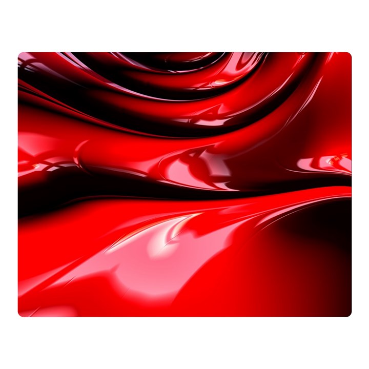 Red Fractal Mathematics Abstract Double Sided Flano Blanket (Large) 