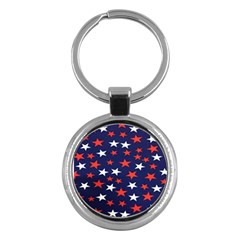 Star Red White Blue Sky Space Key Chains (round)  by Alisyart