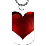 Heart Gradient Abstract Dog Tag (One Side) Front