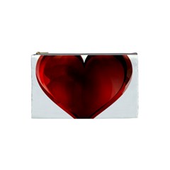 Heart Gradient Abstract Cosmetic Bag (small)  by Amaryn4rt