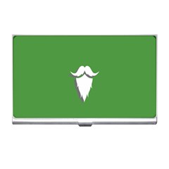 The Dude Beard White Green Business Card Holders by Alisyart