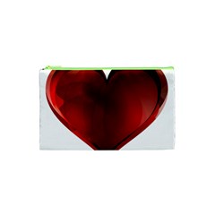 Heart Gradient Abstract Cosmetic Bag (xs) by Amaryn4rt