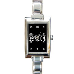 There s No Place Like Number Sign Rectangle Italian Charm Watch by Alisyart