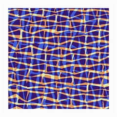 Surface Pattern Net Chevron Brown Blue Plaid Medium Glasses Cloth