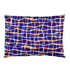 Surface Pattern Net Chevron Brown Blue Plaid Pillow Case