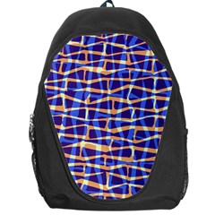 Surface Pattern Net Chevron Brown Blue Plaid Backpack Bag