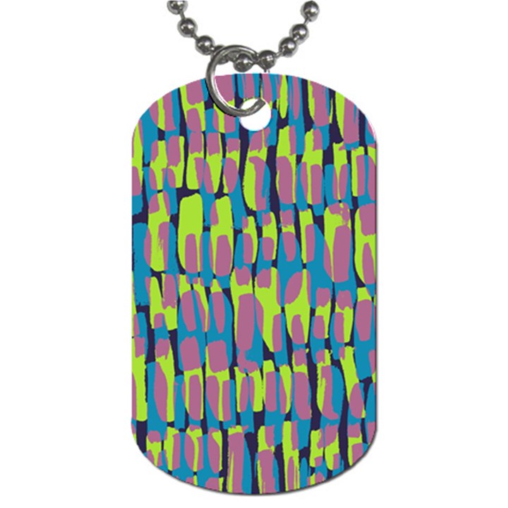 Surface Pattern Green Dog Tag (One Side)