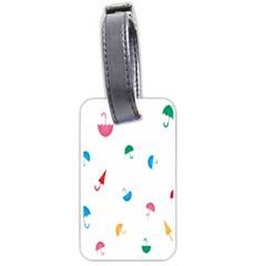 Umbrella Green Orange Red Blue Pink Water Rain Luggage Tags (one Side) 