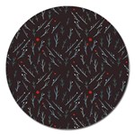 Tree Twigs Spot Blue Grey Magnet 5  (Round) Front