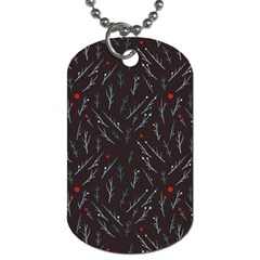 Tree Twigs Spot Blue Grey Dog Tag (one Side) by Alisyart