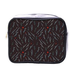 Tree Twigs Spot Blue Grey Mini Toiletries Bags by Alisyart