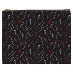 Tree Twigs Spot Blue Grey Cosmetic Bag (xxxl) 