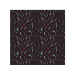 Tree Twigs Spot Blue Grey Small Satin Scarf (square) by Alisyart