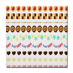 Sunflower Plaid Candy Star Cocolate Love Heart Tile Coasters