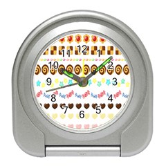 Sunflower Plaid Candy Star Cocolate Love Heart Travel Alarm Clocks